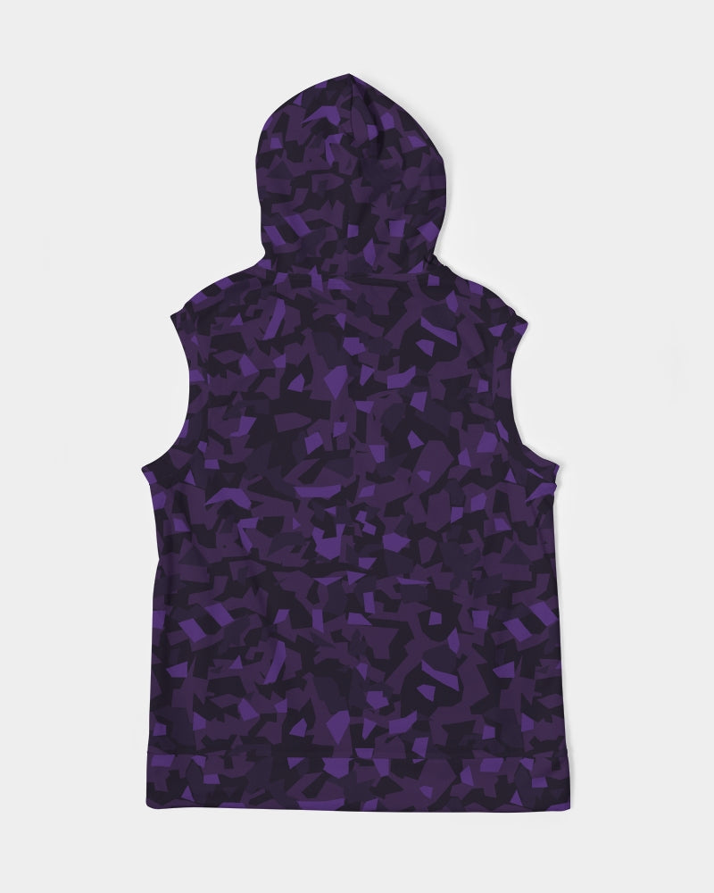 AV Purple Camo Men's Premium Heavyweight Sleeveless Hoodie