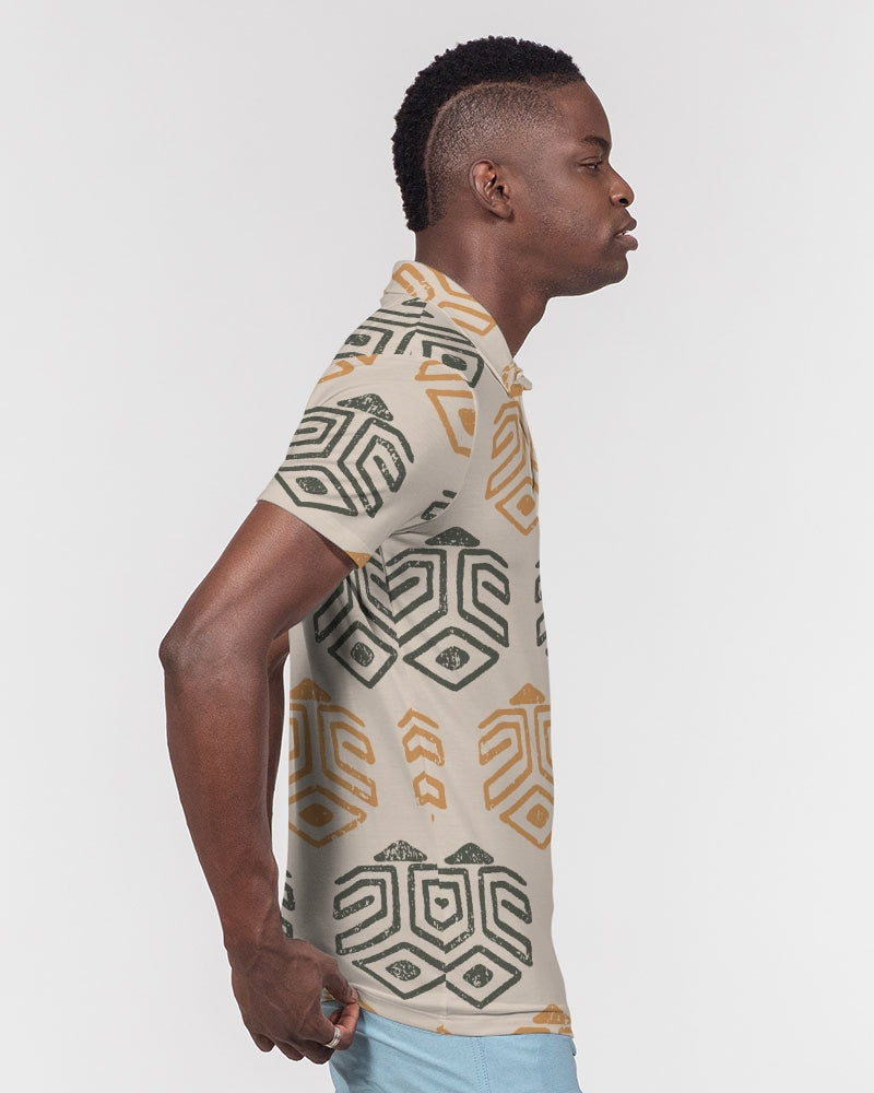 Tribal Marks Men's Slim Fit Short Sleeve Polo