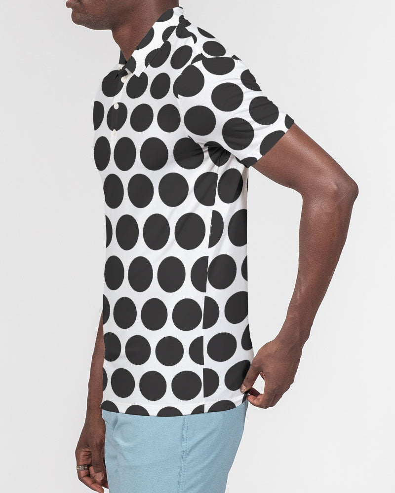 Reverse Polka Men's Slim Fit Short Sleeve Polo