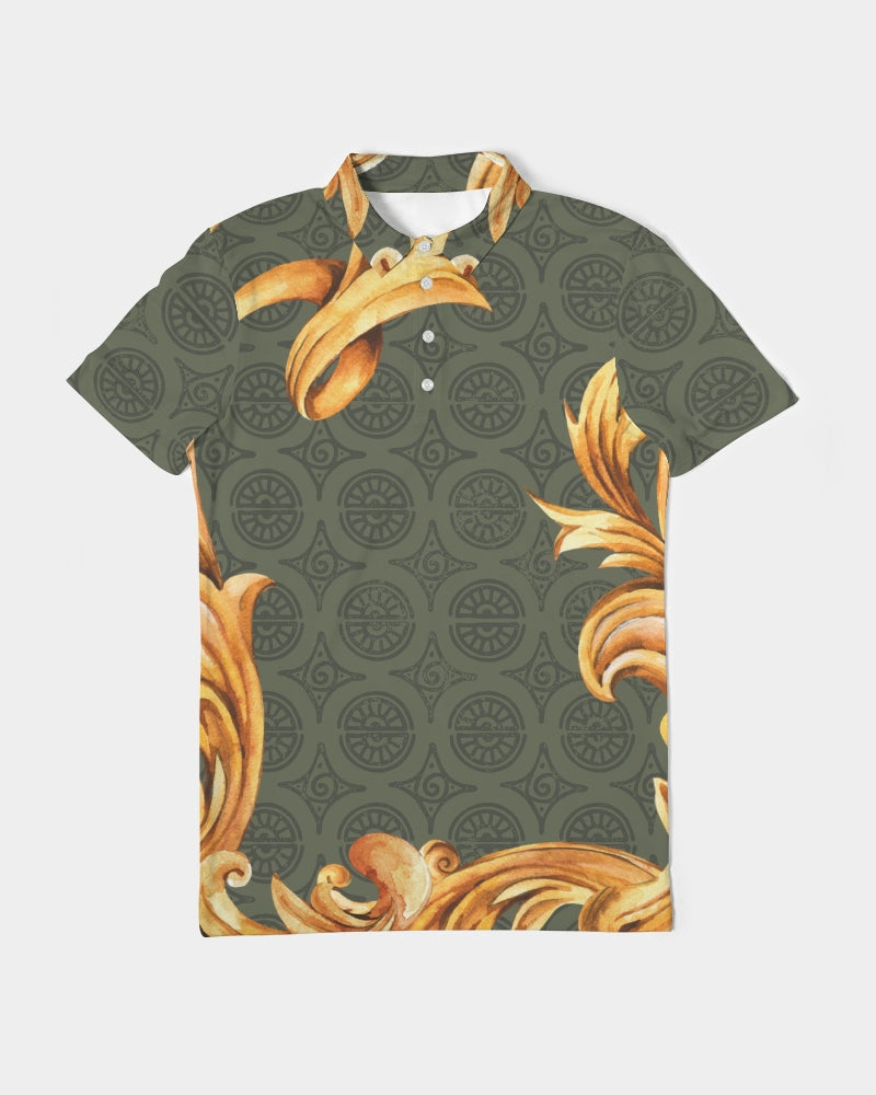 Ornate Gold Men's Slim Fit Short Sleeve Polo