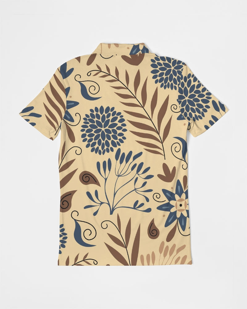 Vintage Paisley Men's Slim Fit Short Sleeve Polo
