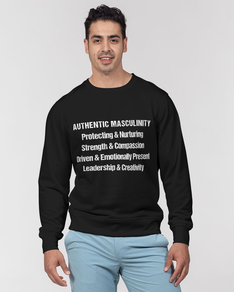 Authentic Masculinity Men's Classic French Terry Crewneck Pullover