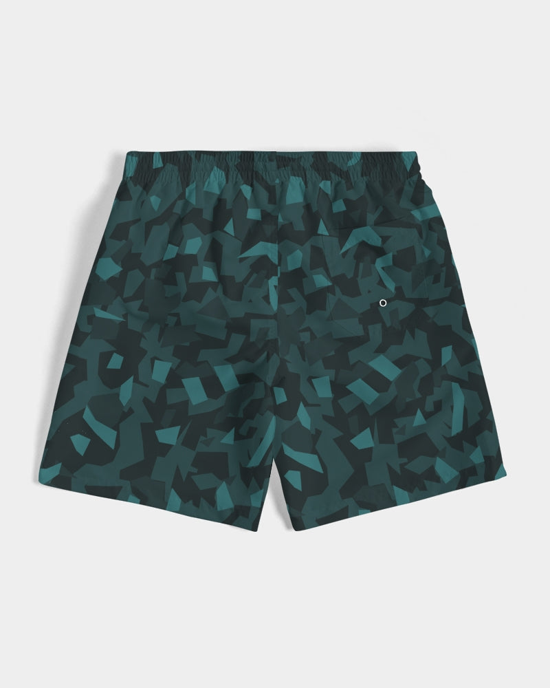 AV Teal Camo Men's Swim Trunk