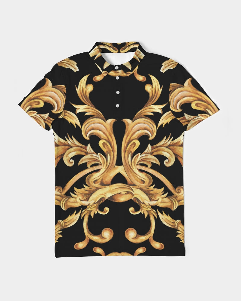 Black Gold Men's Slim Fit Short Sleeve Polo