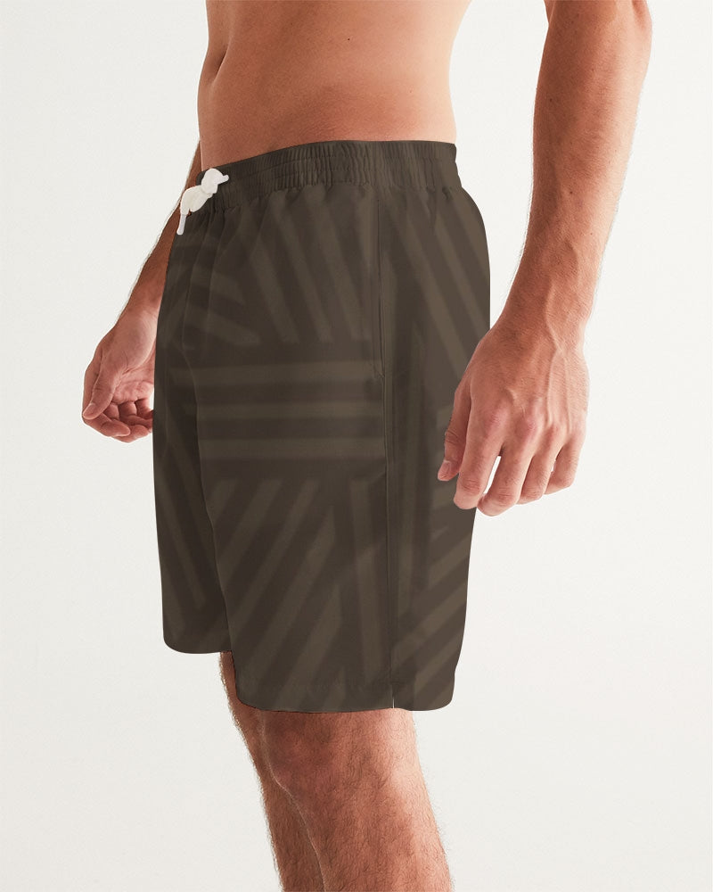 brown weave Men's Swim Trunk
