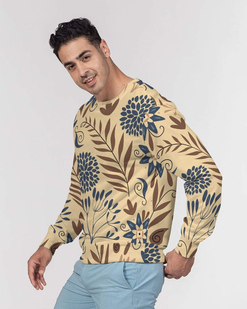 Vintage Paisley Men's Classic French Terry Crewneck Pullover