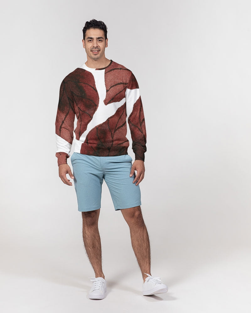 Red Autumn Men's Classic French Terry Crewneck Pullover