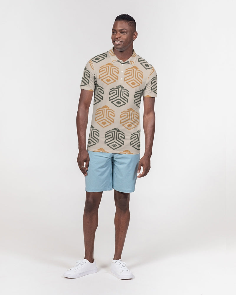 Tribal Marks Men's Slim Fit Short Sleeve Polo