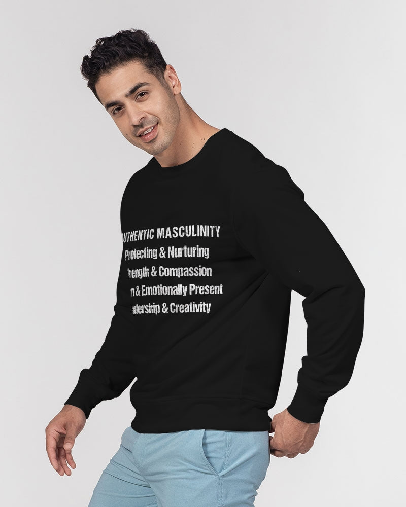 Authentic Masculinity Men's Classic French Terry Crewneck Pullover