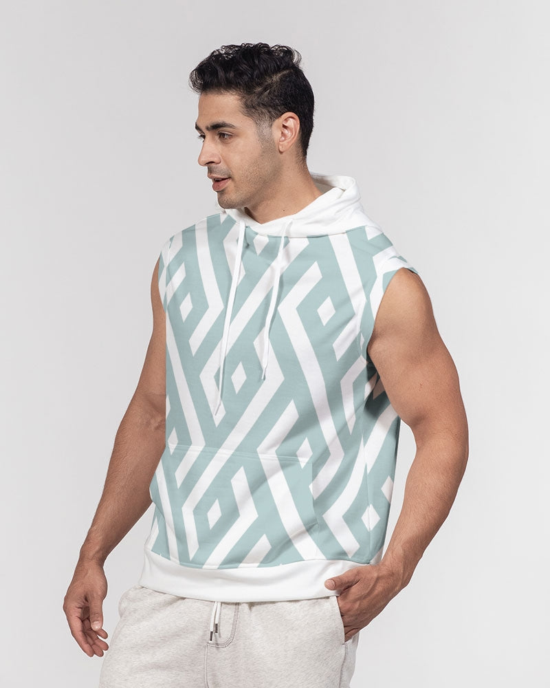 Green Diamonds Premium Sleeveless Hoodie