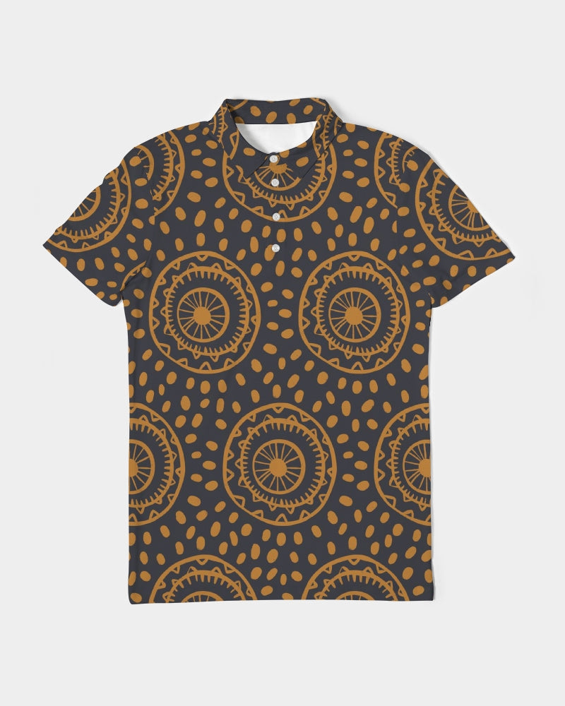 Afro Circles Men's Slim Fit Short Sleeve Polo