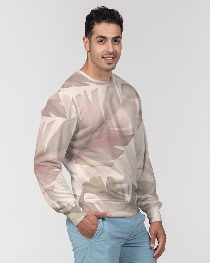 Blushing Leaves Men's Classic French Terry Crewneck Pullover