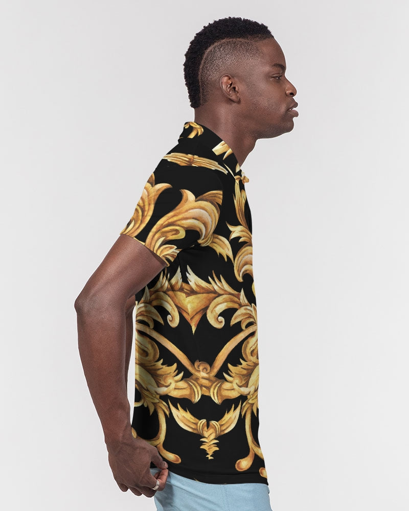 Black Gold Men's Slim Fit Short Sleeve Polo
