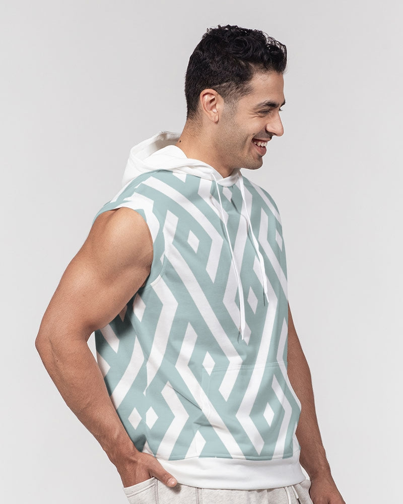 Green Diamonds Premium Sleeveless Hoodie
