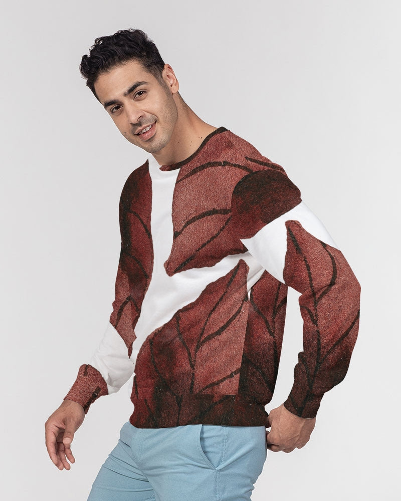 Red Autumn Men's Classic French Terry Crewneck Pullover