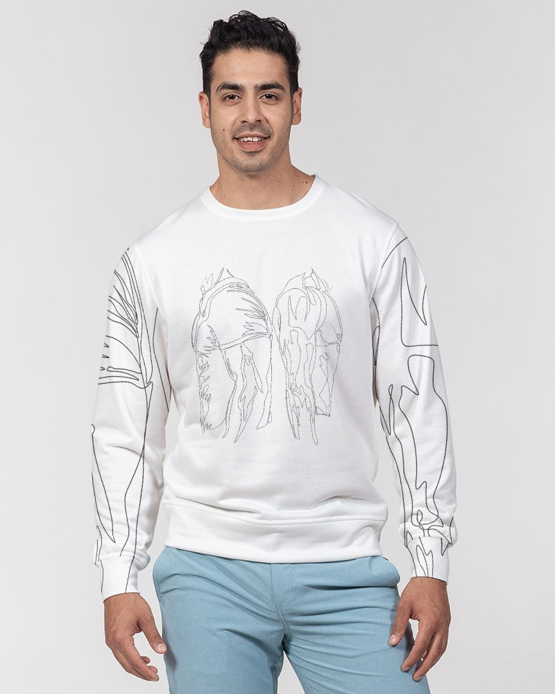AV Brand Men's Classic French Terry Crewneck Pullover
