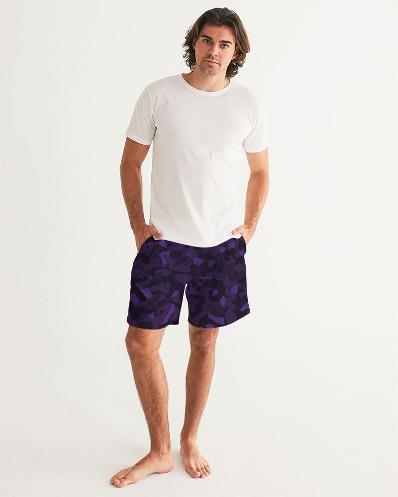 AV Purple Camo Men's Swim Trunk