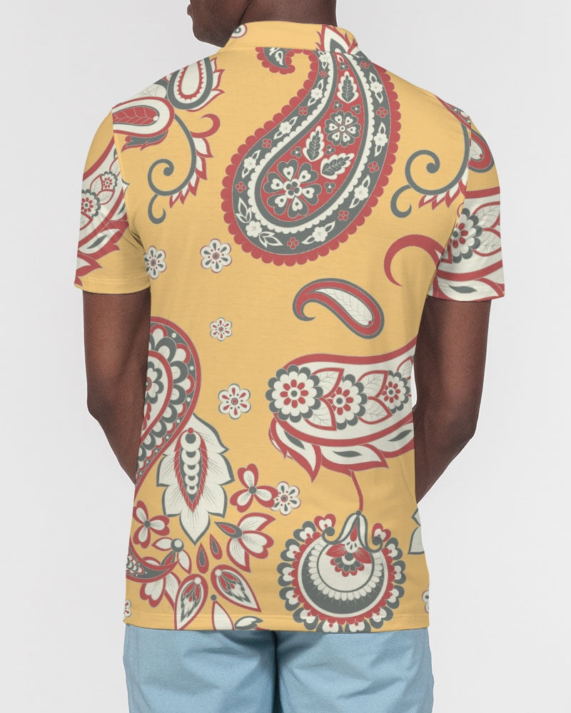 Canary Paisley Slim Fit Polo
