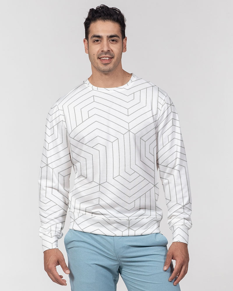 Geo Sense Men's Classic French Terry Crewneck Pullover