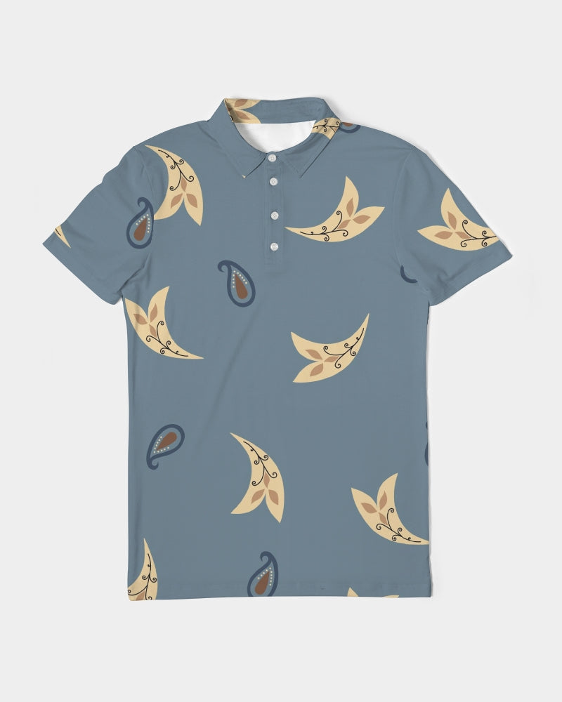 Avocado Paisley Men's Slim Fit Short Sleeve Polo
