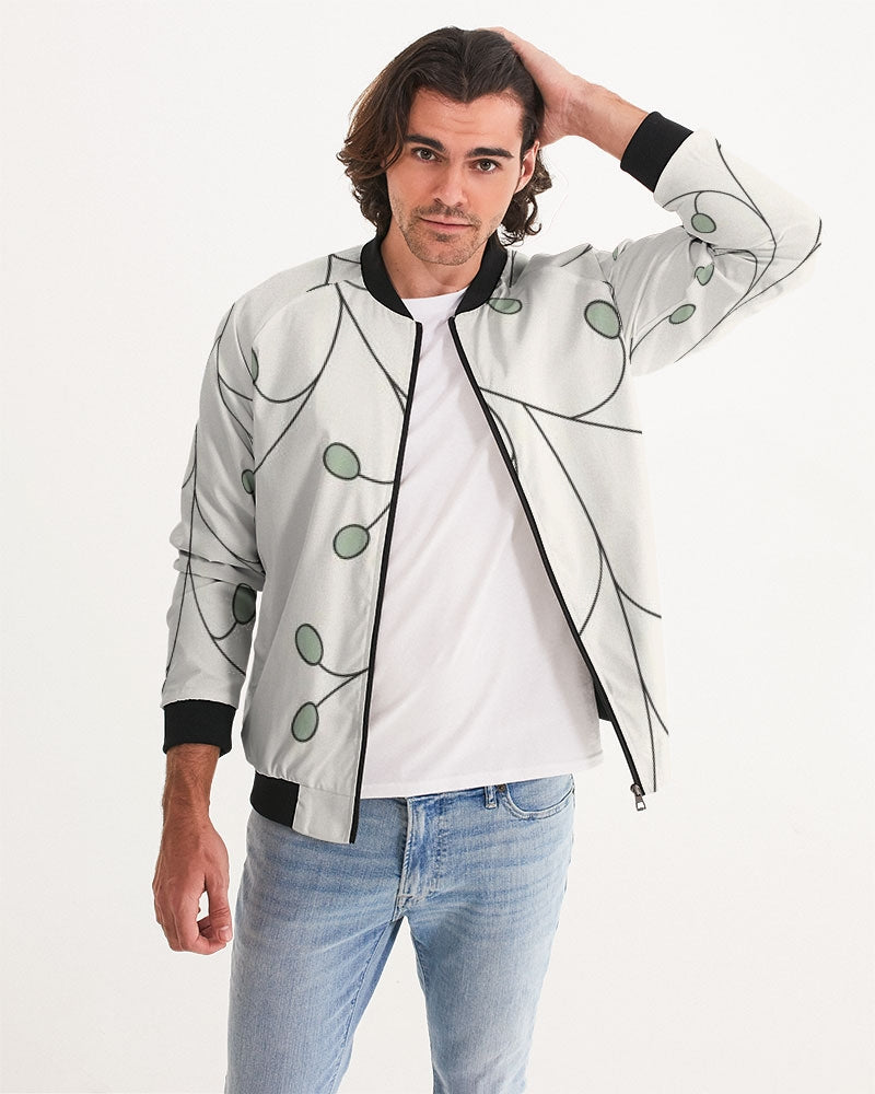 Men's Sprigs Bomber Jacket — bold all-over print by AmbiVirile, view 5