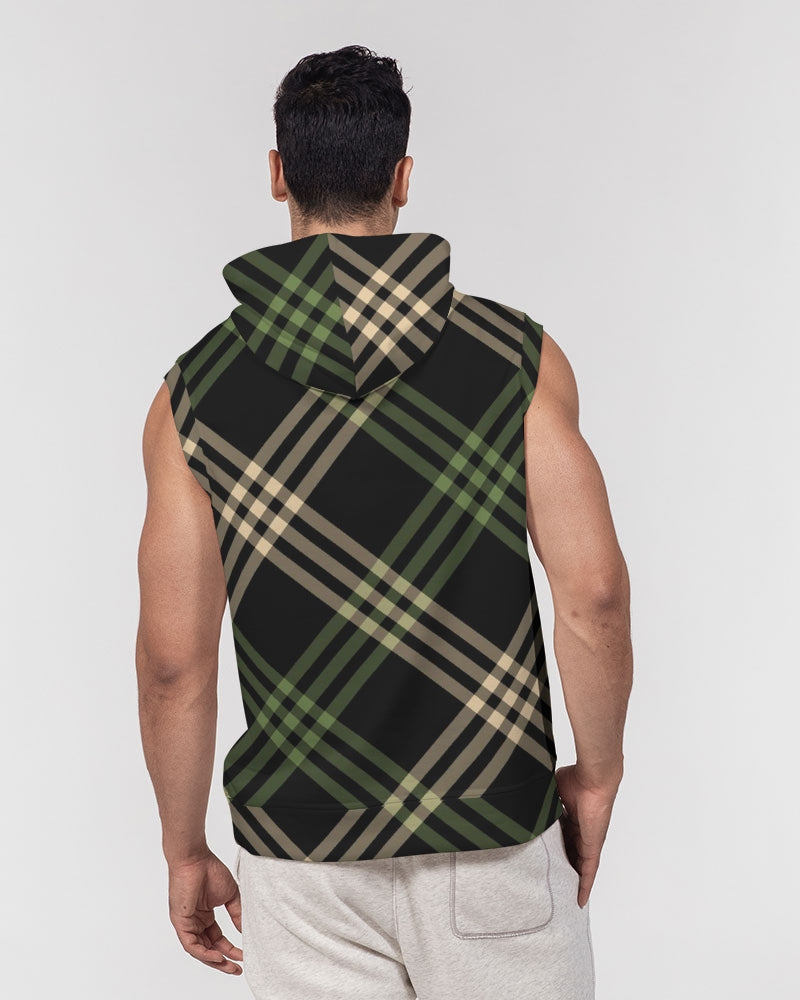 Smooth Plaid Premium Sleeveless Hoodie