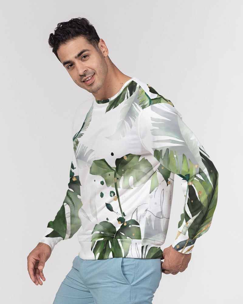 Monstera Men's Classic French Terry Crewneck Pullover