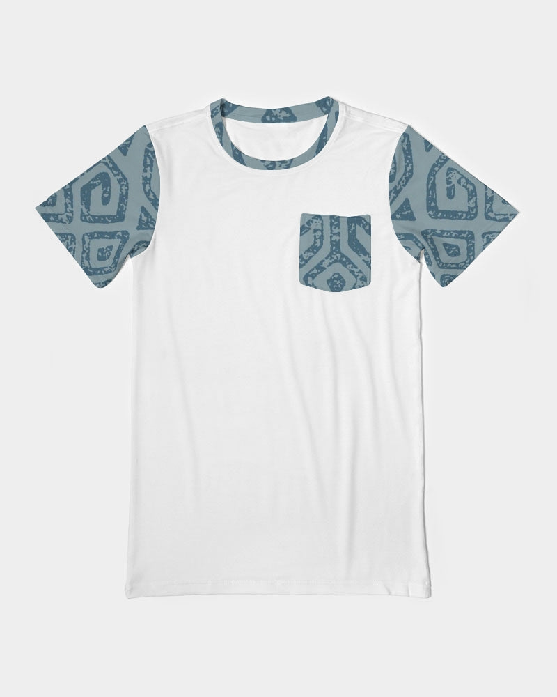 Teal Tribal Cloth Men's Everyday Pocket Tee
