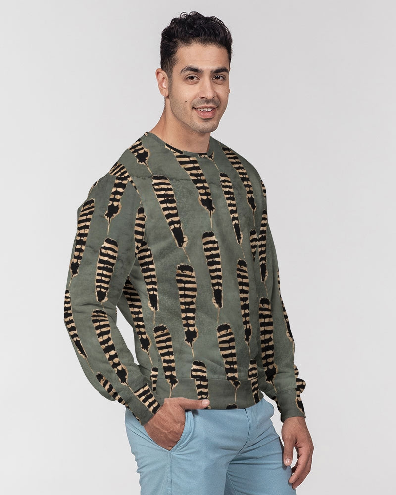 Feather Sense Men's Classic French Terry Crewneck Pullover