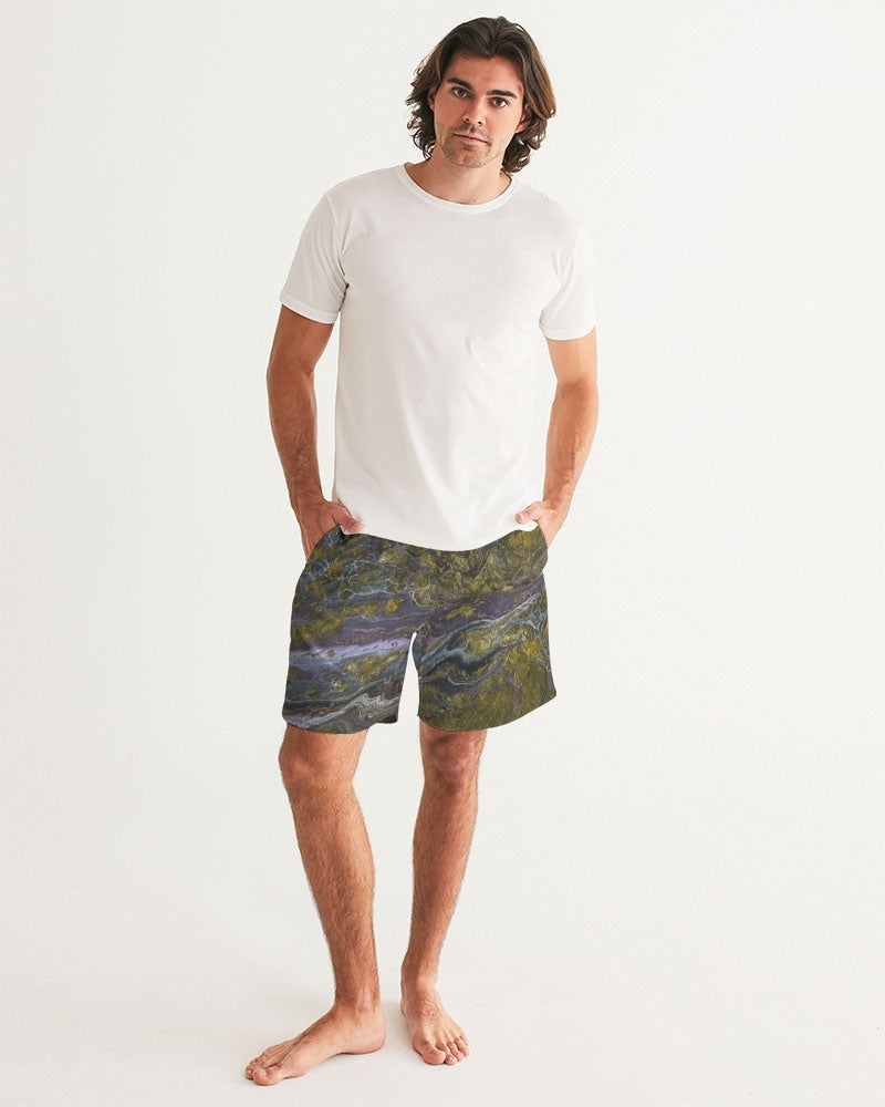 Gold Paint Men's Swim Trunk