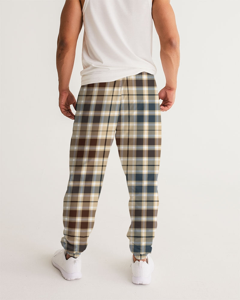 Classic Plaid Brown Men's Track Pants