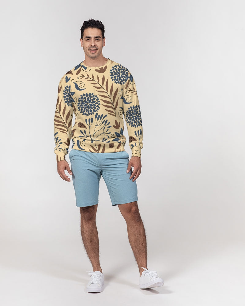 Vintage Paisley Men's Classic French Terry Crewneck Pullover