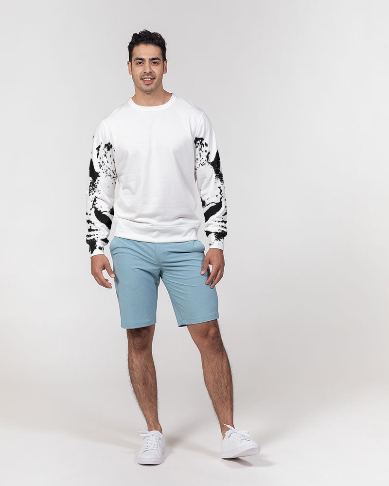 Tiger Black Head Men's Classic French Terry Crewneck Pullover