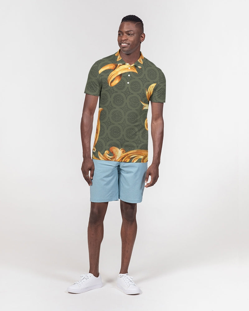 Ornate Gold Men's Slim Fit Short Sleeve Polo