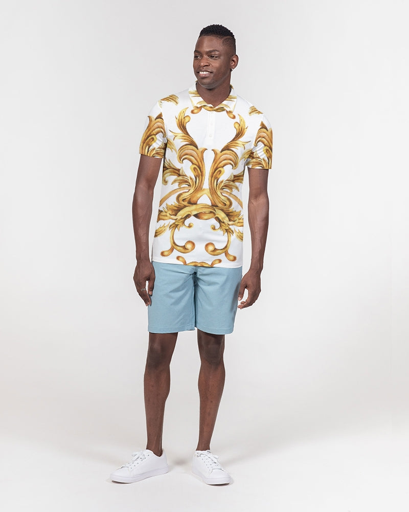 Vintage Gold Men's Slim Fit Short Sleeve Polo
