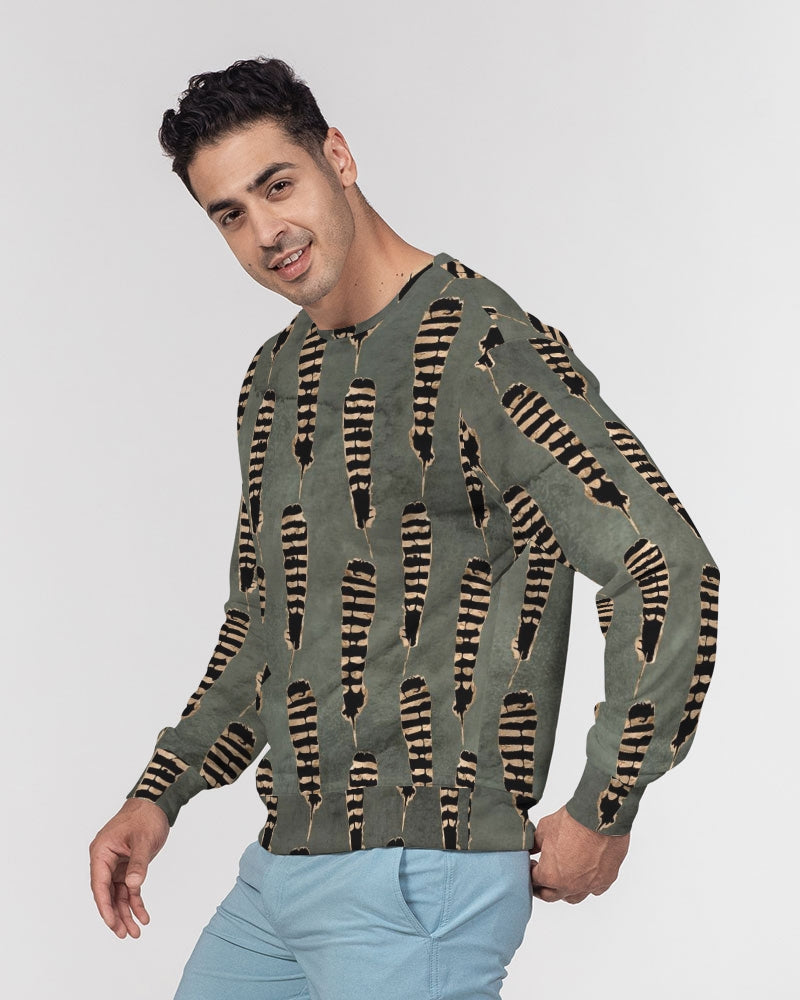 Feather Sense Men's Classic French Terry Crewneck Pullover