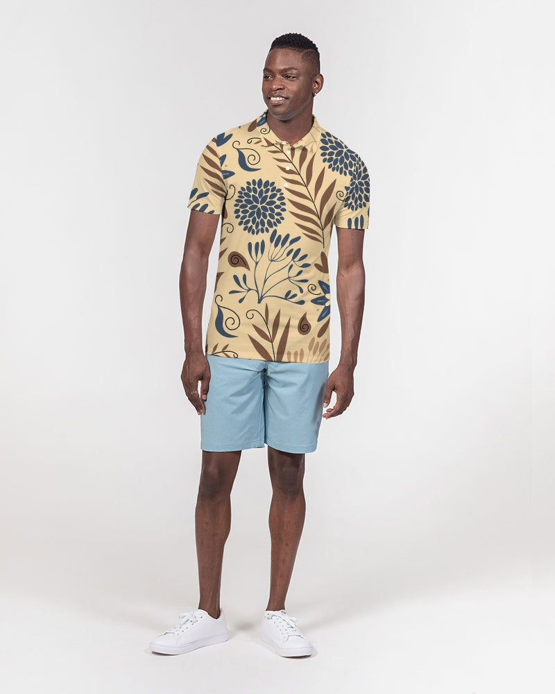 Vintage Paisley Men's Slim Fit Short Sleeve Polo