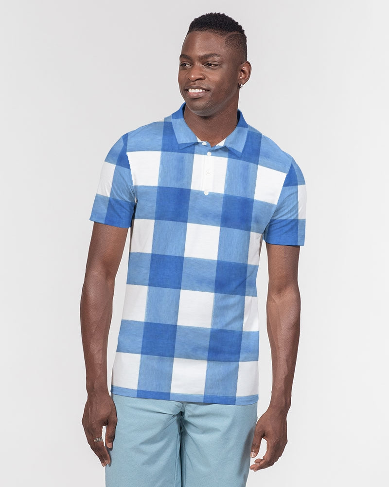 Blue Cube Men's Slim Fit Short Sleeve Polo