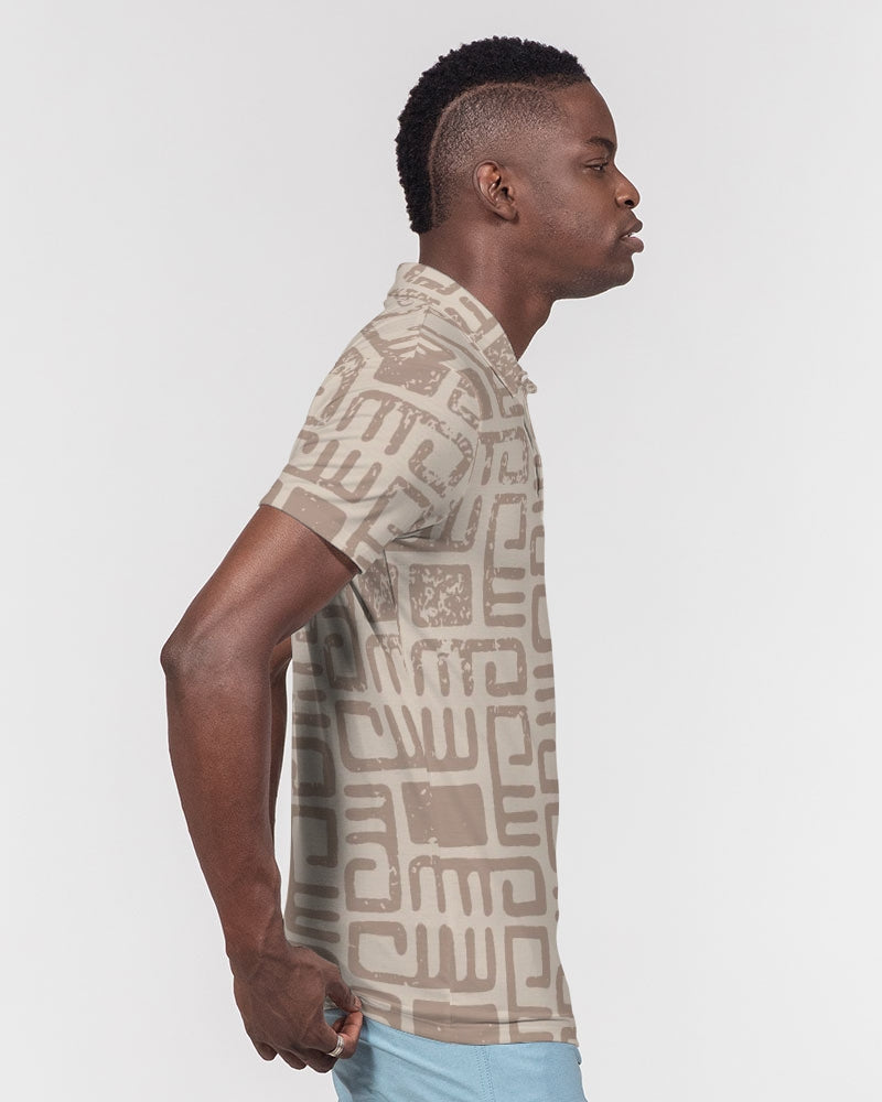Beige Tribes Men's Slim Fit Short Sleeve Polo