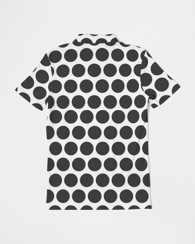 Reverse Polka Men's Slim Fit Short Sleeve Polo