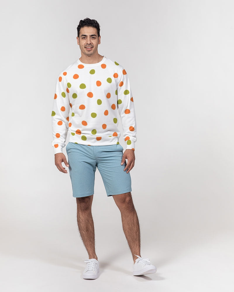 Fall Polks Men's Classic French Terry Crewneck Pullover