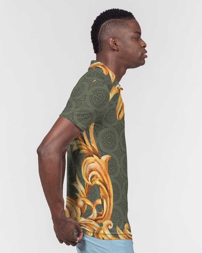 Ornate Gold Men's Slim Fit Short Sleeve Polo