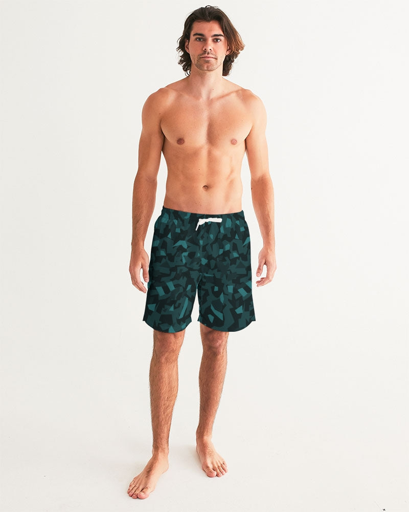 AV Teal Camo Men's Swim Trunk