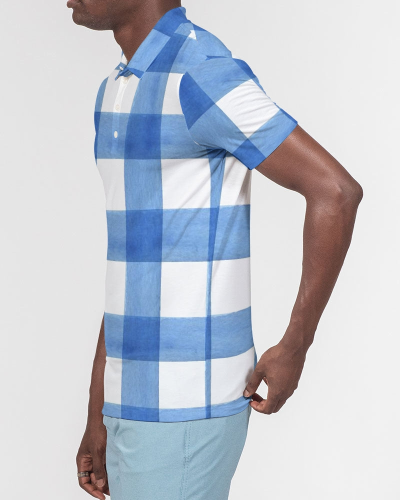 Blue Cube Men's Slim Fit Short Sleeve Polo