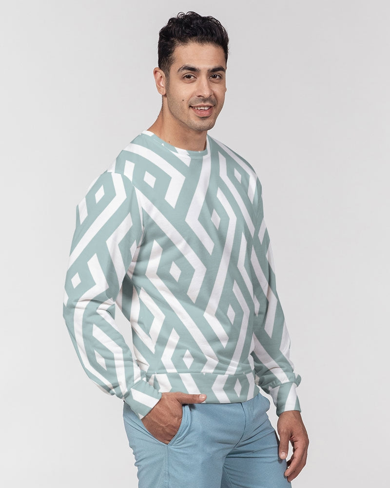 Green Diamonds Men's Classic French Terry Crewneck Pullover