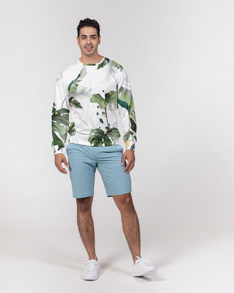 Monstera Men's Classic French Terry Crewneck Pullover
