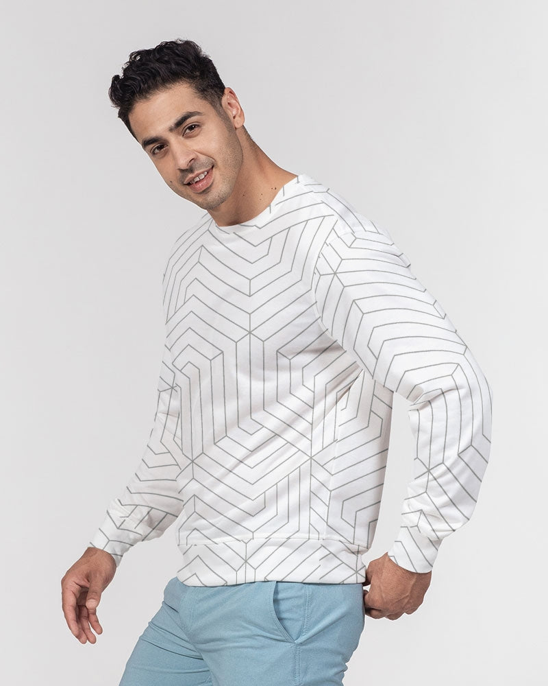 Geo Sense Men's Classic French Terry Crewneck Pullover