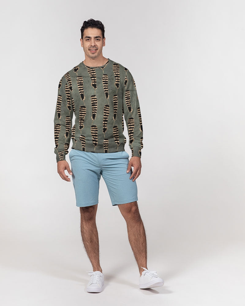 Feather Sense Men's Classic French Terry Crewneck Pullover