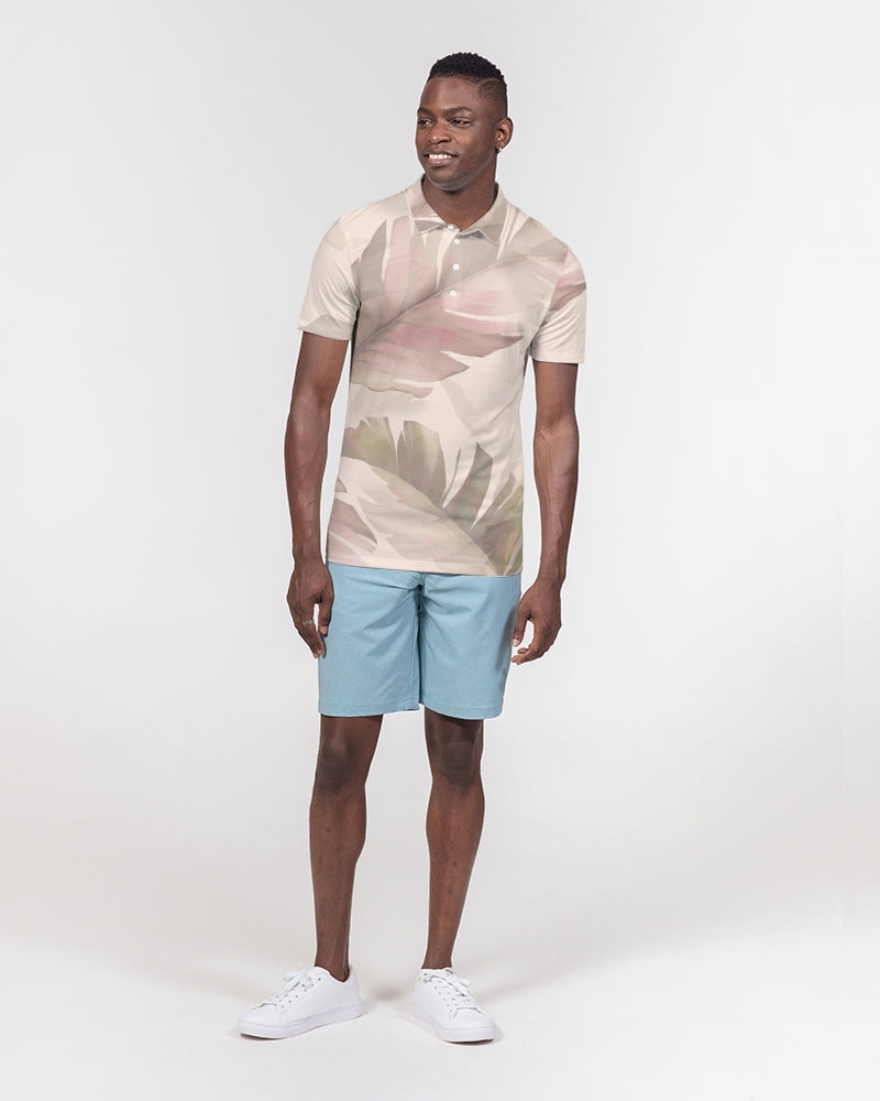Blushing Leaves Men's Slim Fit Short Sleeve Polo