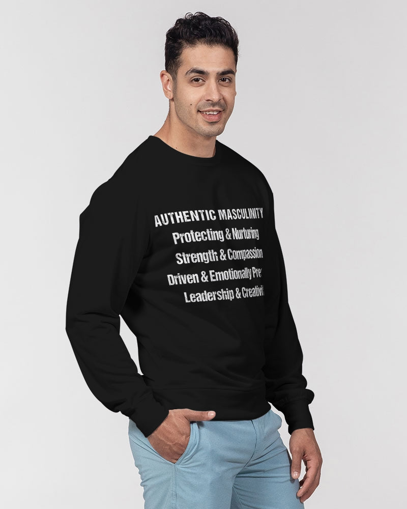Authentic Masculinity Men's Classic French Terry Crewneck Pullover